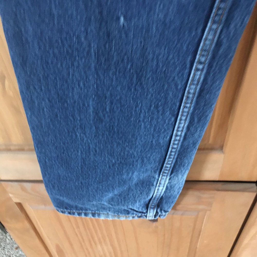 EUC LEVI 550 30 X 32 BLUE DENIM JEANS ZIP FRONT - Picture 5 of 12